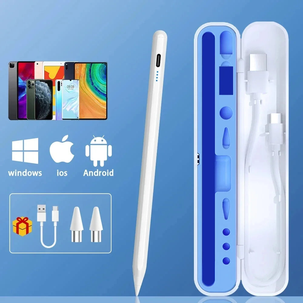 Universal Stylus Pen for Tablet – Touch Pen Compatible with iPad, Huawei, Lenovo, Samsung, Xiaomi, Redmi, Honor, Oppo, Vivo – Includes Protective Box
