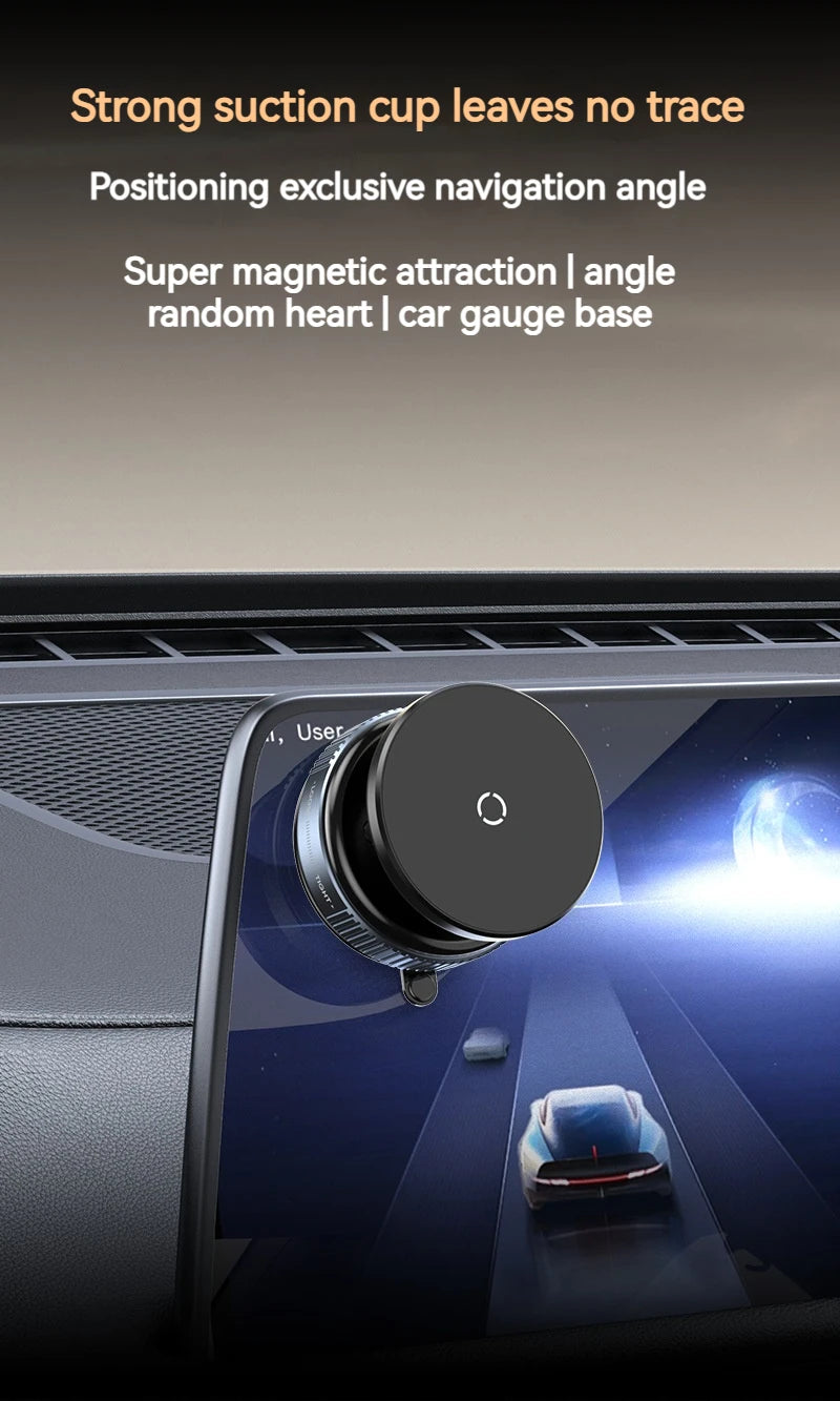 Vacuum Magnetic Car Phone Holder – Universal Suction Cup, Mirror & Shower Stand for iPhone 16/15/14/13/12 Pro Max, Samsung