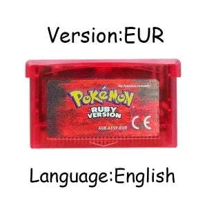 GBA Pokémon 32-Bit Game Cartridges – Emerald, FireRed, LeafGreen, Ruby & Sapphire, Multi-Language