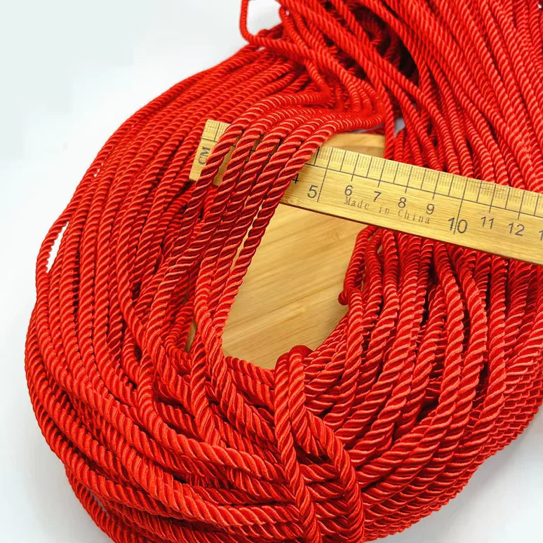 5MM Twisted Cord Rope Trim – Decorative Polyester Handmade Cording for Sewing, Crafts, Upholstery & Home Decor, 5m
