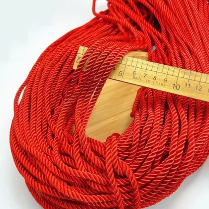 5MM Twisted Cord Rope Trim – Decorative Polyester Handmade Cording for Sewing, Crafts, Upholstery & Home Decor, 5m