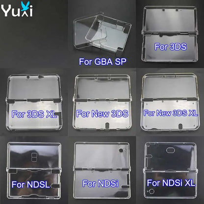 YuXi Clear Plastic Crystal Case — Hard Shell Protective Cover for NDSL, NDSi, New 3DS XL & GBA SP Game Console