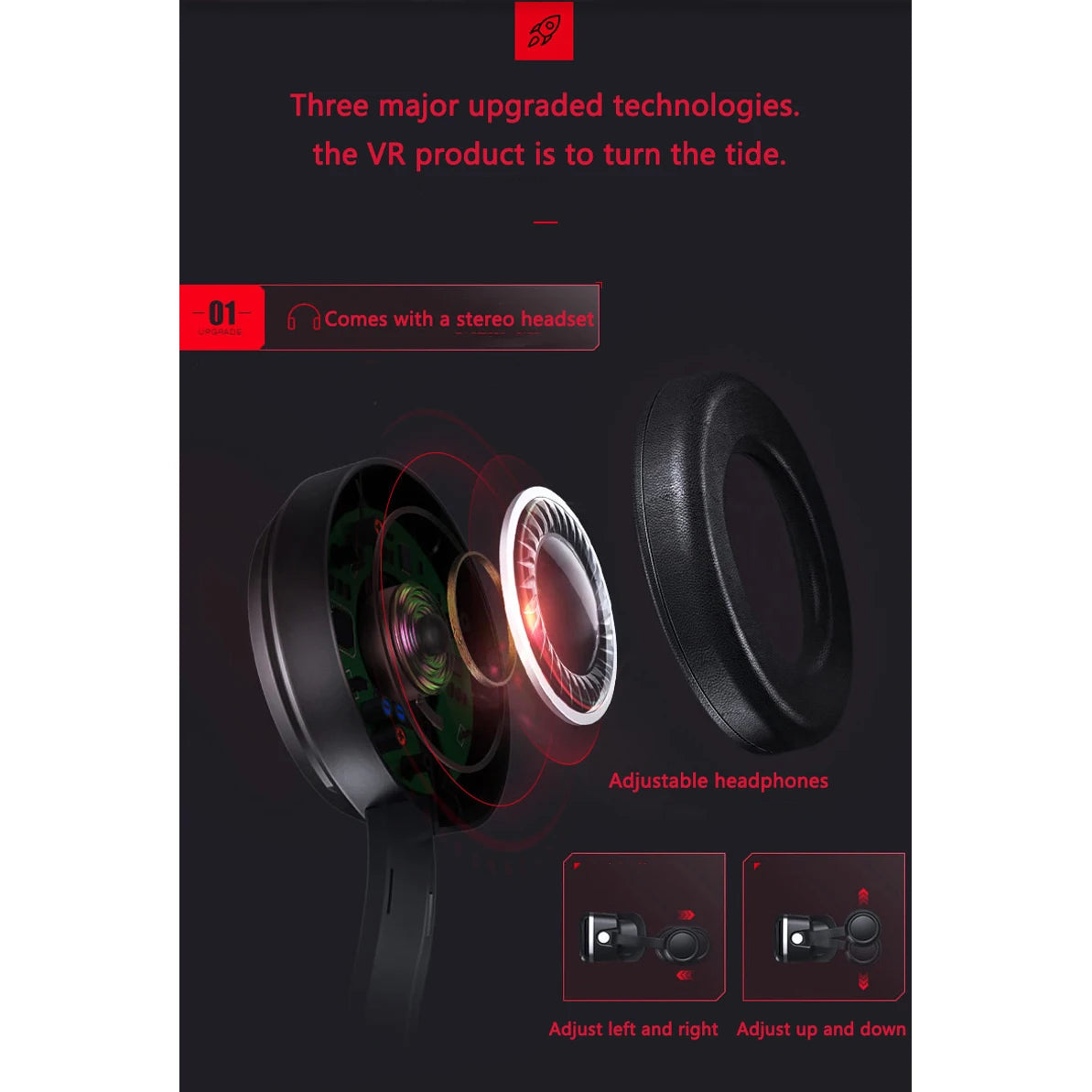 VR Shinecon 10.0 3D Virtual Reality Headset – Helmet Goggles for Smartphone Gaming