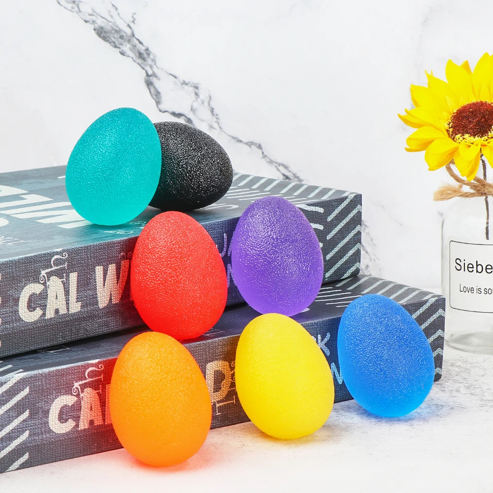 Silicone Hand Grip Strength Trainer — Wrist & Finger Resistance Ball for Adults & Kids, Rehab Therapy & Stress Relief