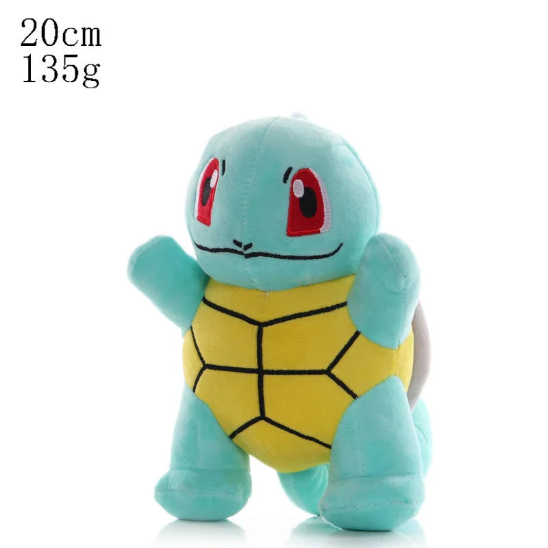 20cm Pokemon Plush Toys – Kawaii Pikachu, Raichu, Jenny, and Turtle Anime Dolls for Kids' Birthday & Christmas Gifts