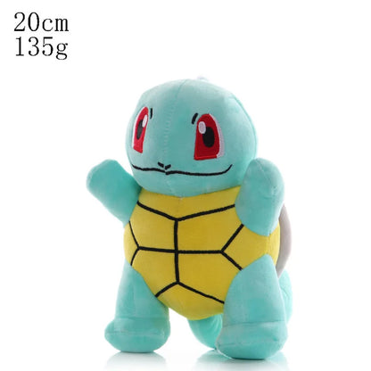20cm Pokemon Plush Toys – Kawaii Pikachu, Raichu, Jenny, and Turtle Anime Dolls for Kids' Birthday & Christmas Gifts