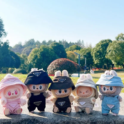 Corduroy Clothing Set for 17cm Labubu Doll – Outfit, Hat & Shoes DIY Accessories Gift