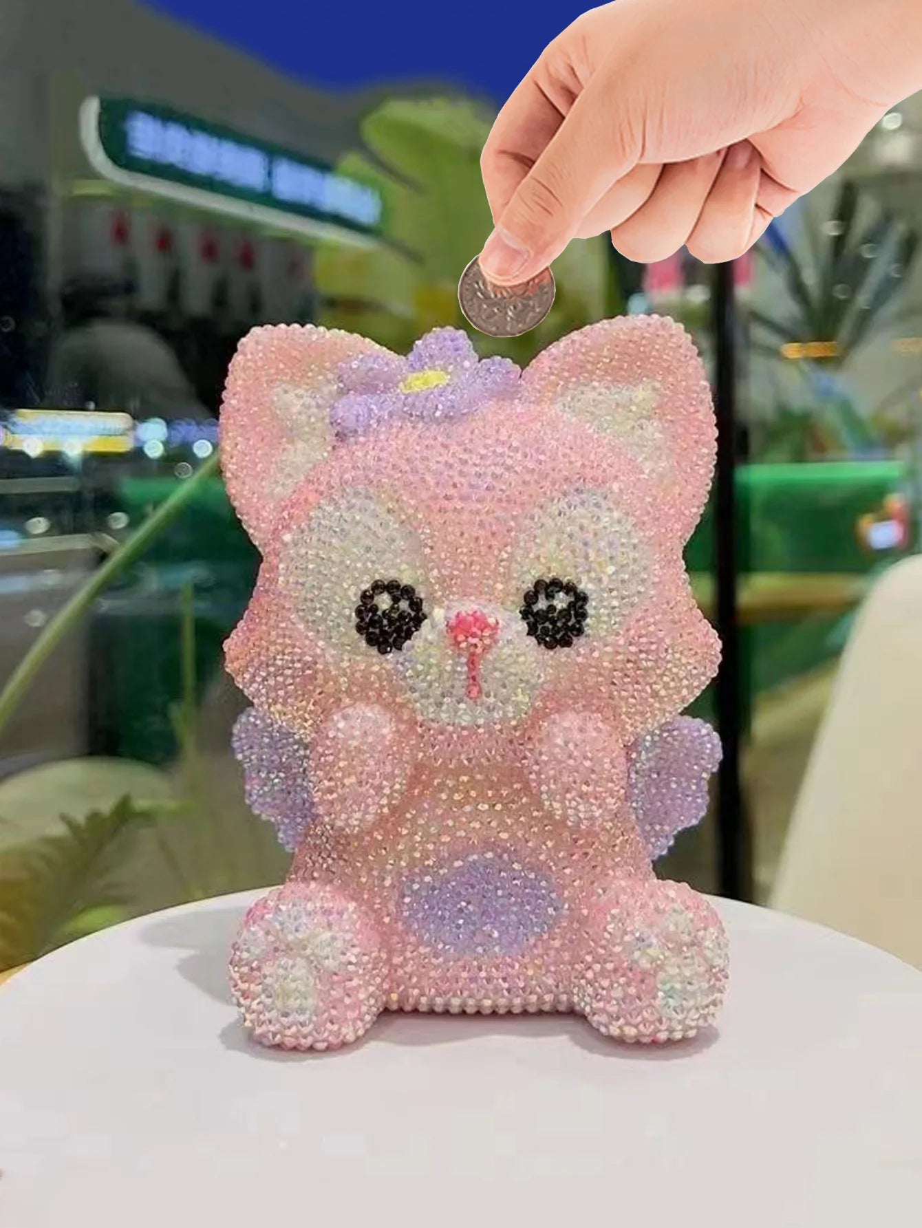 Hot Sale DIY Anime Piggy Bank – Cartoon Melody & Hello Kitty Diamond Stick Figurine Model Gift Statue Doll