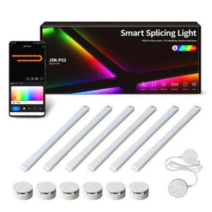 RGB Smart Wall Light - Splicing DIY Atmosphere Lamp, Voice-Controlled for Esports Room, Bedroom, & Bar Decoration