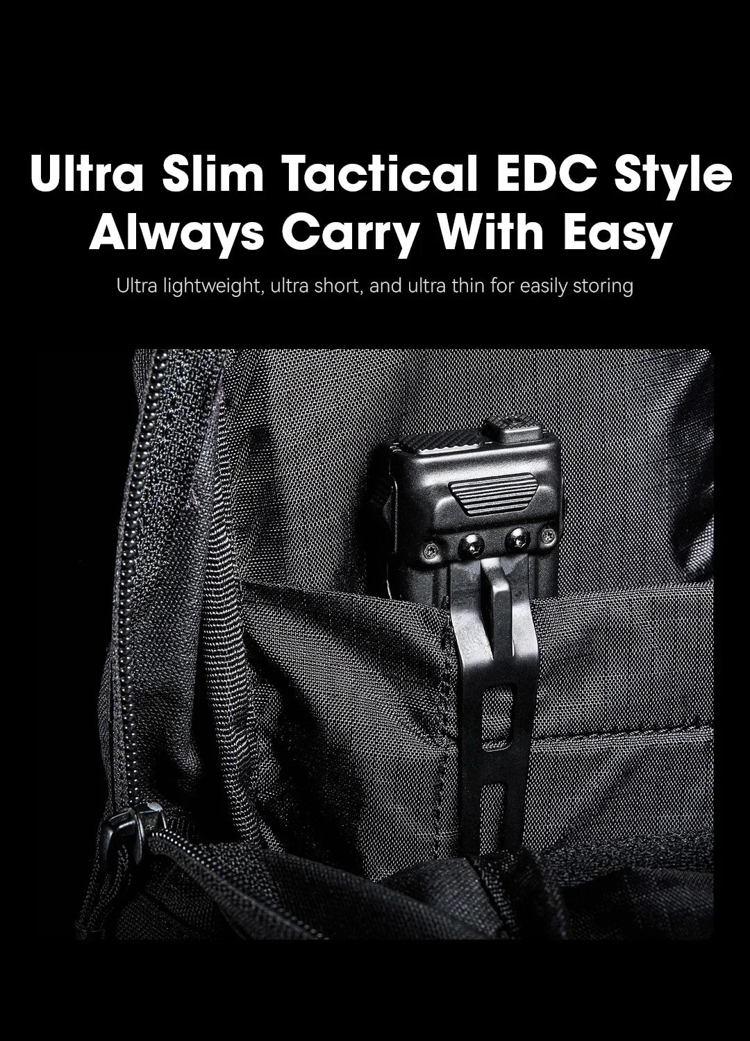 NITECORE EDC23 Tactical Flashlight – 2500LM Portable Emergency Work Light for Camping, Climbing & Outdoor Search