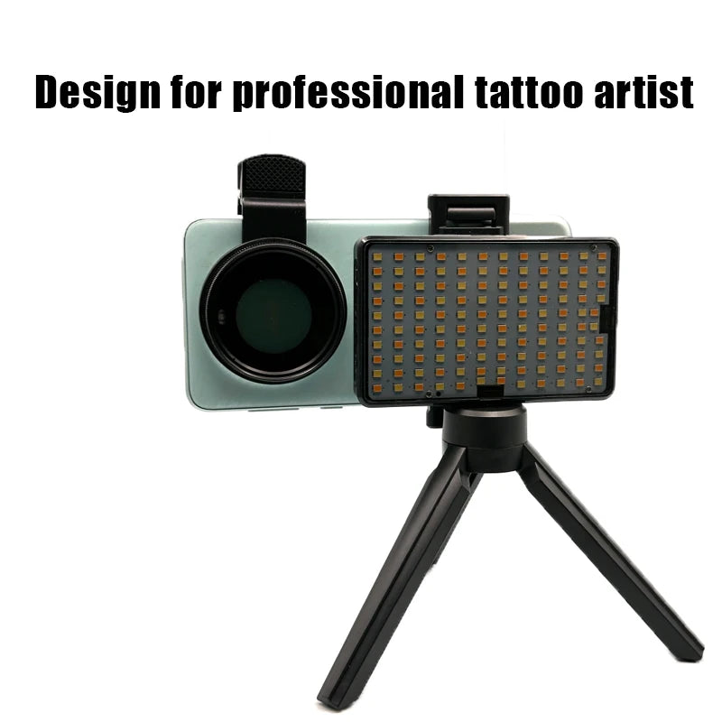 120 LED Tattoo Photography Fill Light with 52mm CPL Circular Polarizing Filter for Cellphones