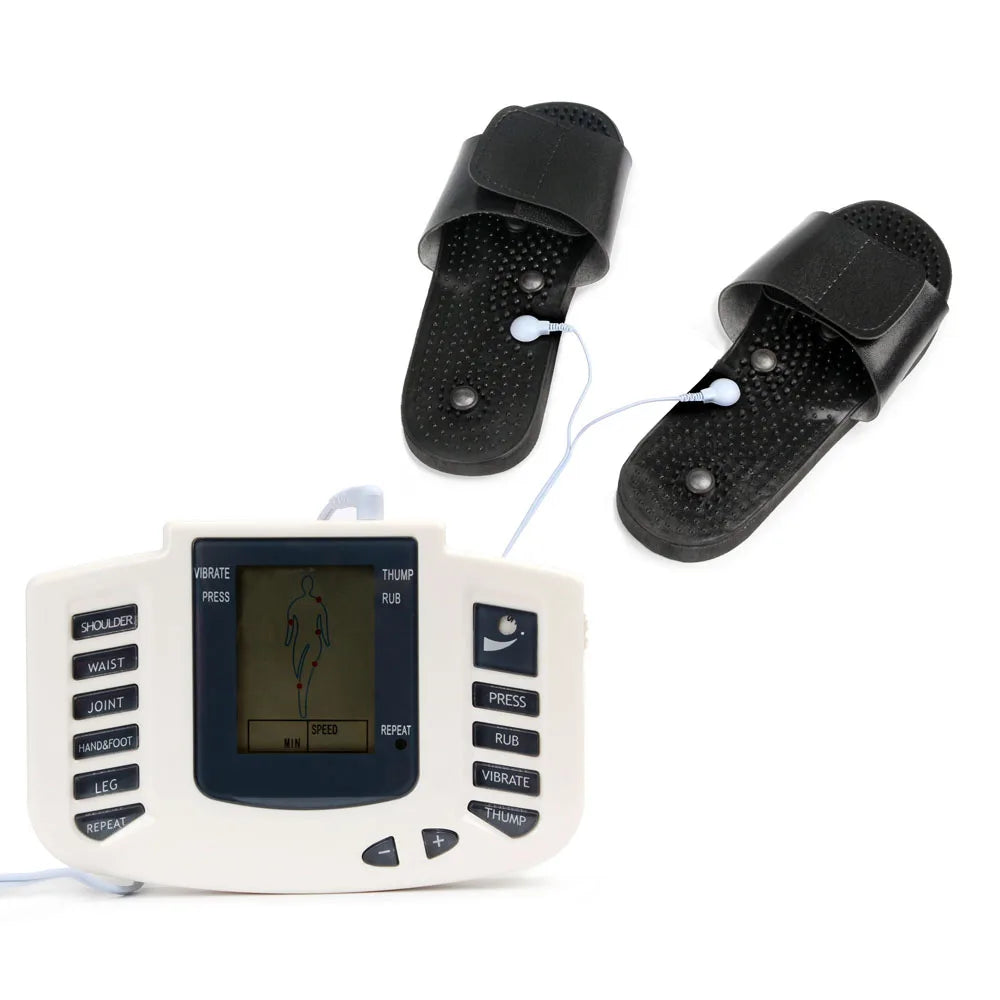 Russian Panel EMS Muscle Stimulator: Full Body Slimming Massager with 16 Pads - TENS Acupuncture Digital Therapy Electrostimulator