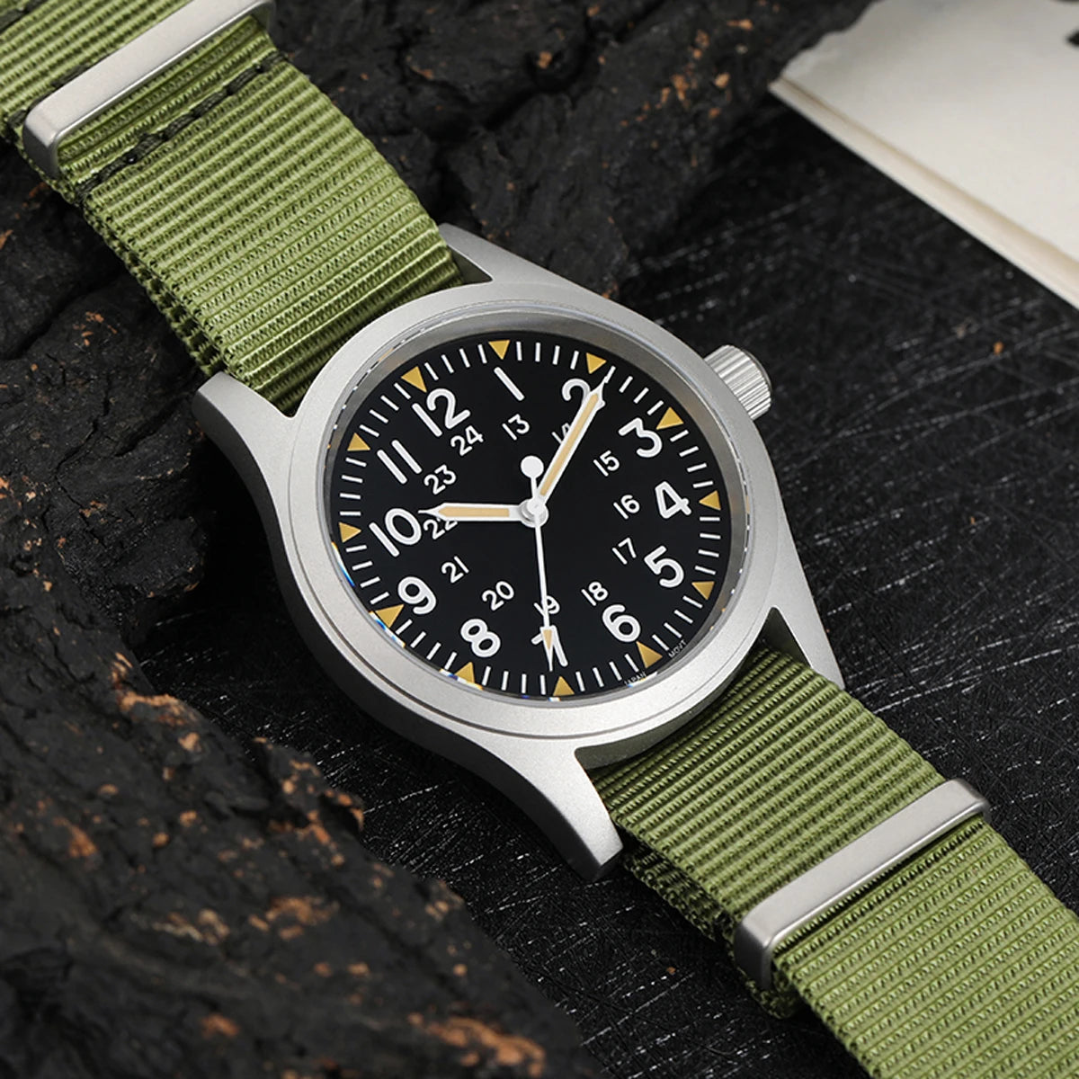 Militado ML05 Vintage Quartz Watch 38mm with VH31 Movement, Domed Sapphire Crystal, AR Coating & Luminous Dial