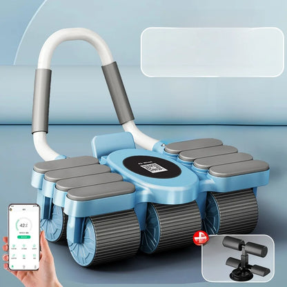 Updated Six-Wheel Eight-Knee Abdominal Wheel – PU Rebound Fitness Equipment for Home Exercise