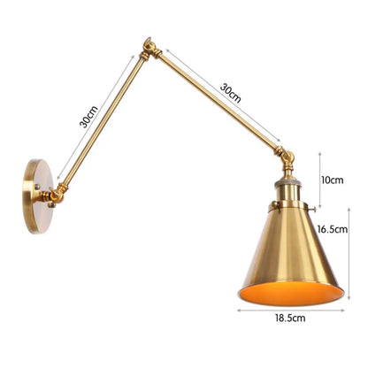 American Iron Art UFO Wall Lamp — Black Decorative Light for Bedroom, Bar & Restaurant