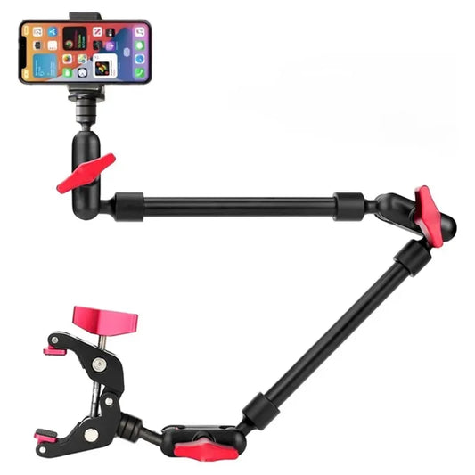 Versatile Camera Magic Arm with Super Clip Bracket - Clamp Mount for Smartphone, Camcorder, Action Camera, Tablet, Webcam - Studio Kit Essential