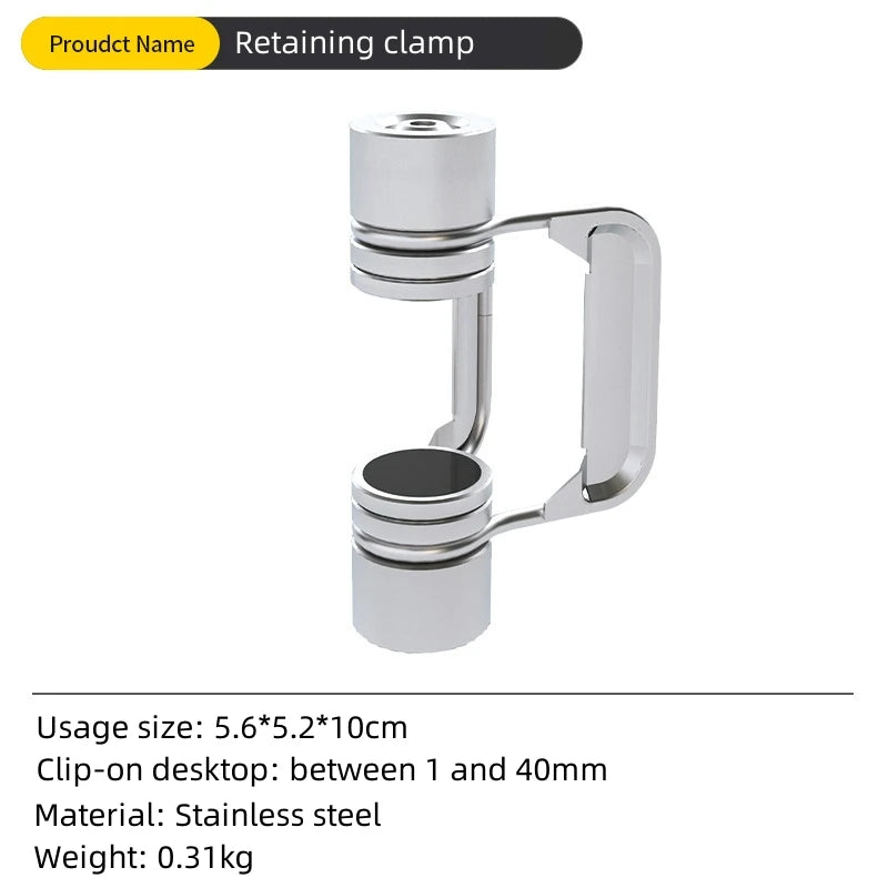 Portable Stainless Steel Light Pole Bracket — Outdoor IGT Table Supply and Desktop Mount Camping Table Accessory