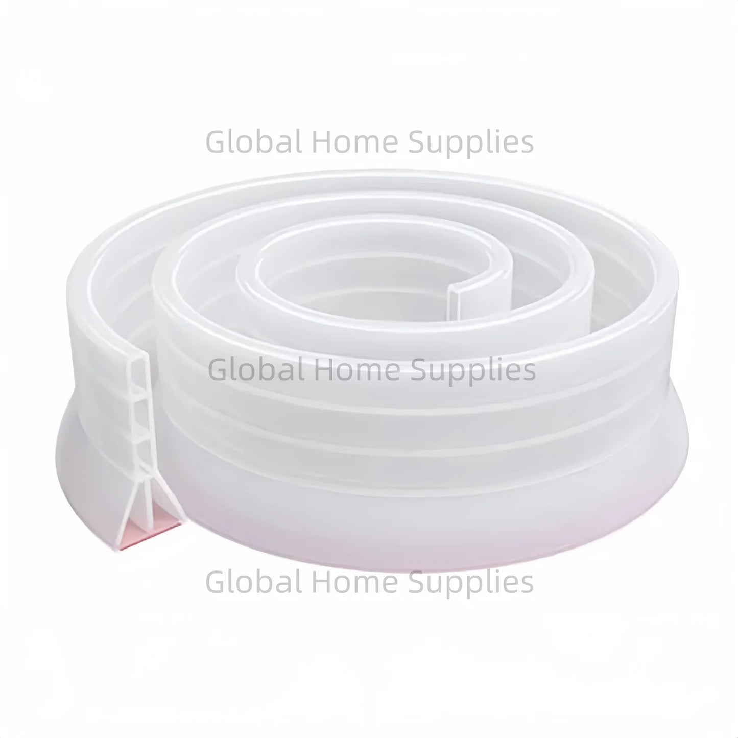 Upgraded 4” / 10cm Collapsible Shower Threshold Water Dam – Bathroom Barrier for Dry & Wet Separation