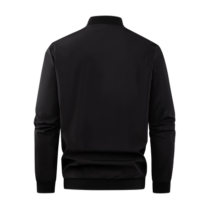 2024 Men's Spring Autumn Jacket – Short Loose Baseball Collar, Solid Color, Business Casual Thin Coat