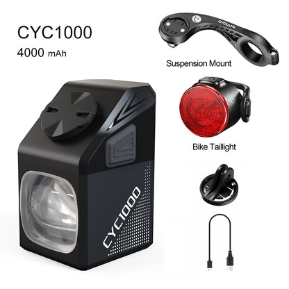 CYCLAMI CYC 1000 Lumen Bike Headlight – Ultra Bright Front Lamp with GoPro Mount & Wireless Remote for MTB & Road