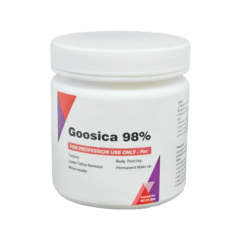 New 98% Goosica Tattoo Cream 500g – Auxiliary Numbing Cream for Permanent Makeup, Microblading, Piercing, Face & Body