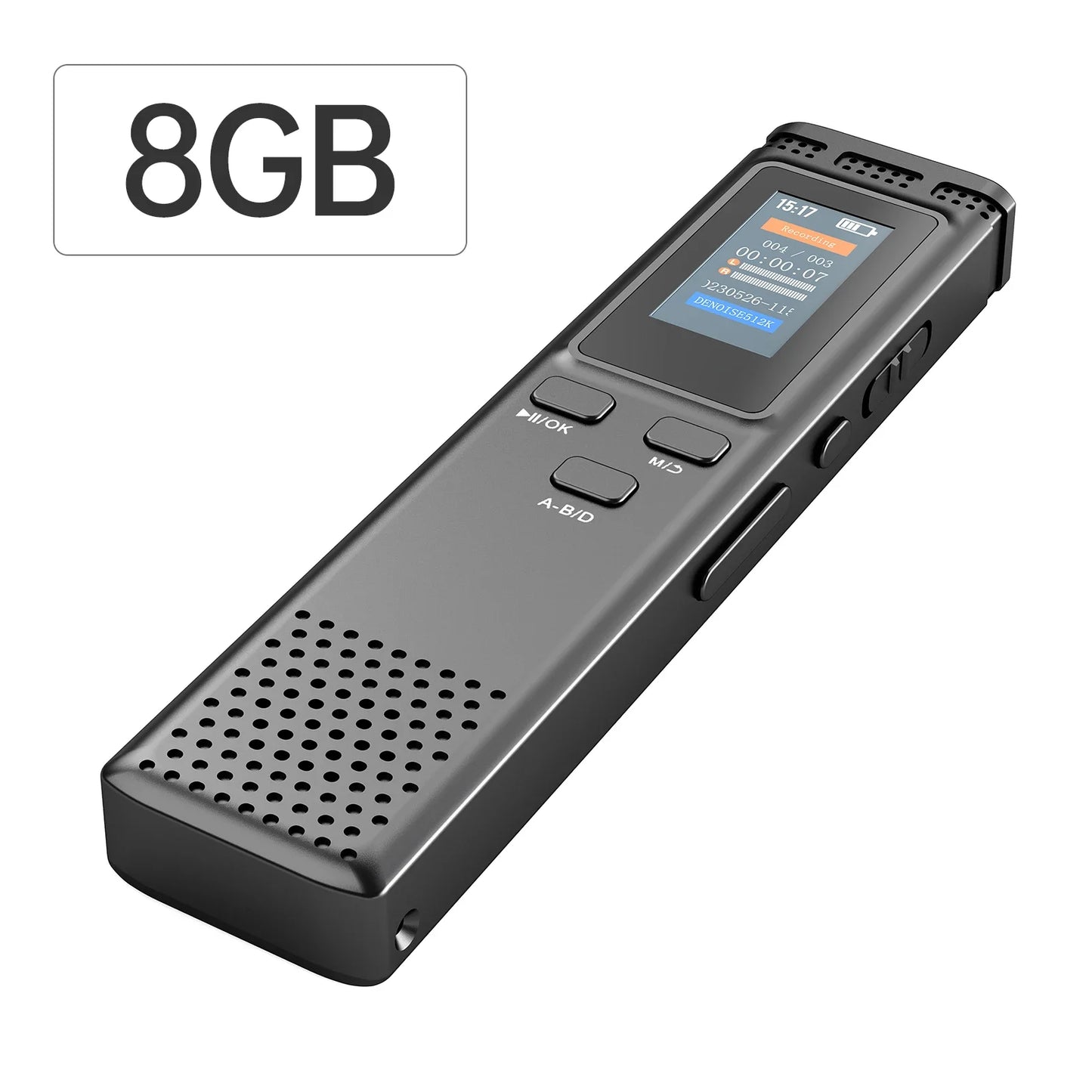 Digital Voice Recorder 64GB/16GB/8GB | Voice Activated Audio Recording, Noise Reduction, MP3 Playback, 288hrs