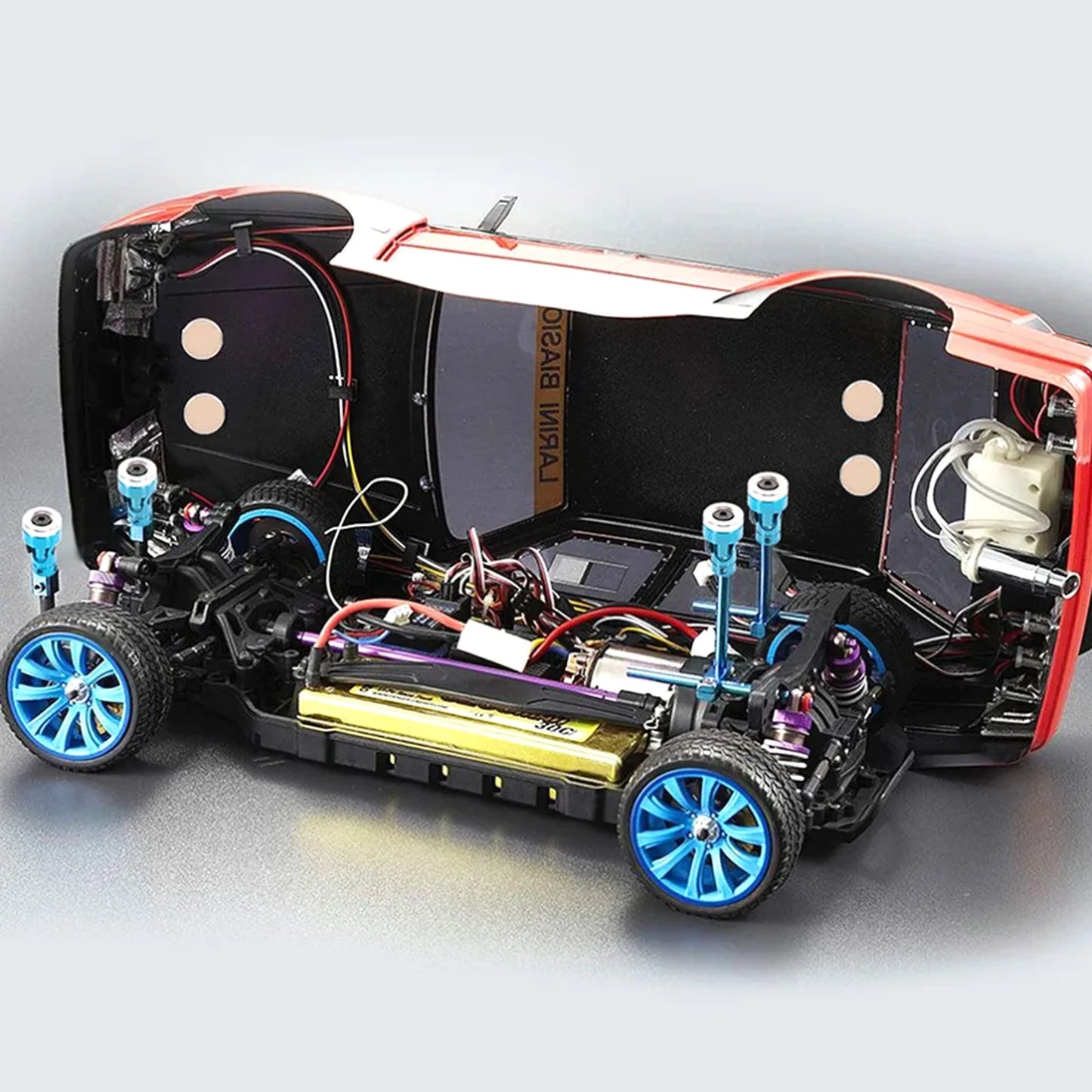 1 Set RC Car Drift Shell with Strong Magnet – Stealth Body Post Contact for 1/10 Scale Models TT01, TT02 Remote Control Cars