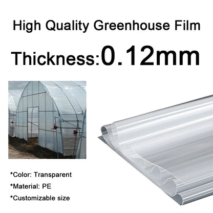 0.08mm-0.14mm Greenhouse Film – Transparent, Waterproof, Heat Preservation, Anti-Aging Planting & Gardening Film