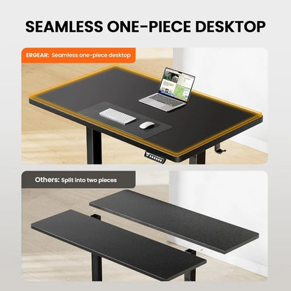 48x24 Inch Electric Standing Desk – Thick Adjustable Desk with 4 Height Memory, Sit-Stand Desk & Cable Management