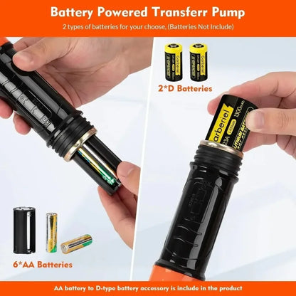 Electric Oil Siphon Pump – Handheld Battery-Operated Liquid Transfer Pump for Water, Gas, Petrol & Fuel, Portable Car Tool