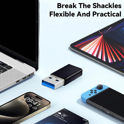 USB-C to USB-A Adapter – High-Speed Type-C to USB 3.0 Converter for Phones, Keyboards, and Data Transfer