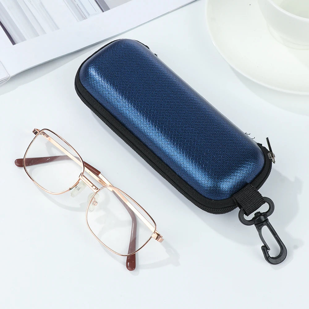 Portable EVA Sunglasses Hard Case with Lanyard: Protective Eyewear Box for Women and Men - Zipper Eyeglass Cover, Convenient Glasses Protector