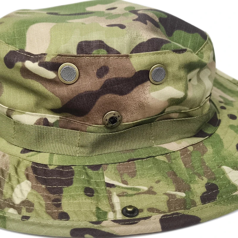 Camouflage Boonie Hat – Wide Brim Sun Hat for Men and Women – Outdoor Hiking, Fishing, Hunting, and Sports – Foldable Soft Cap