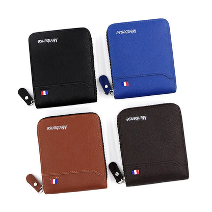 Korean Style Men's Zipper Wallet: RFID Card Holder with Coin Pocket - Perfect Party Bag for Men