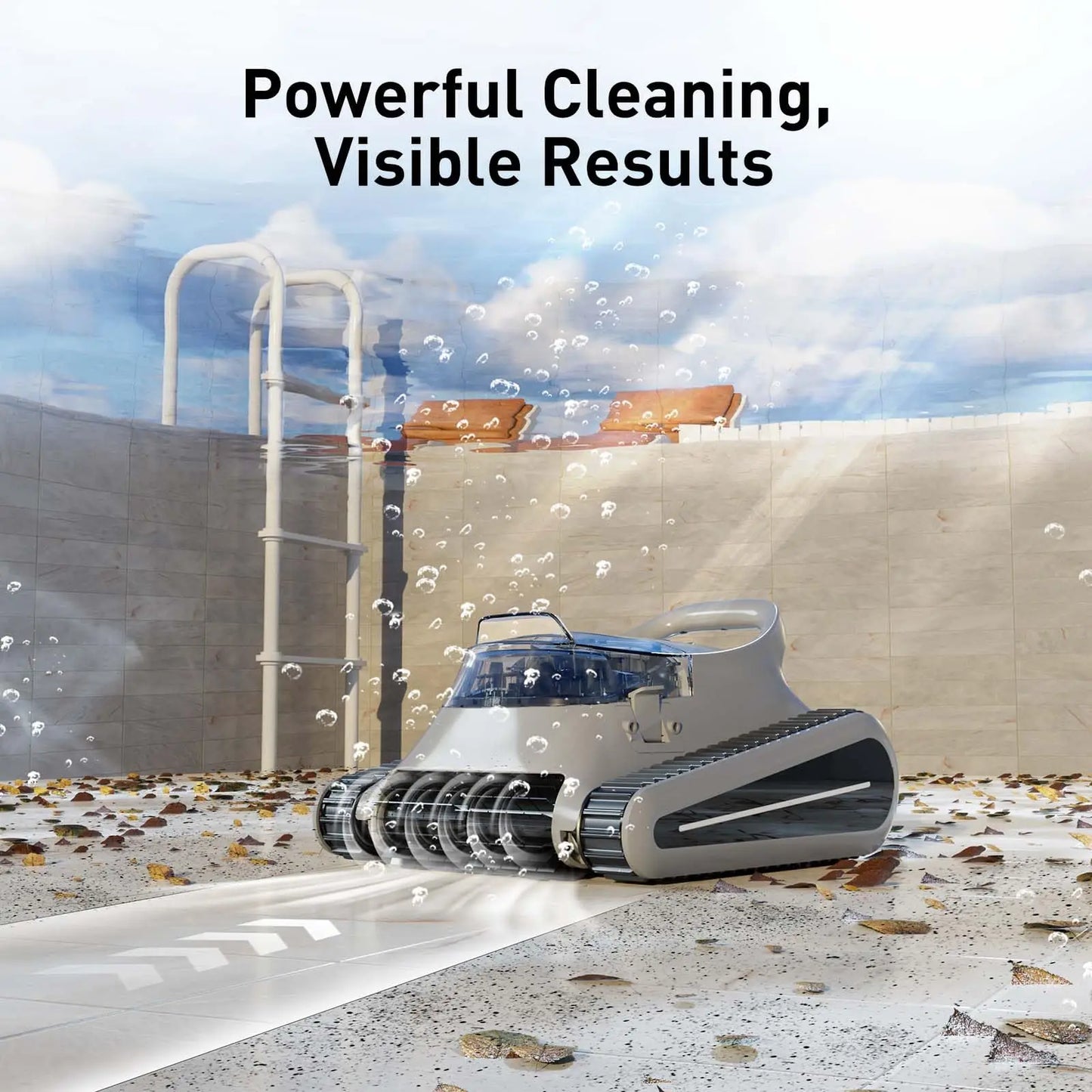 (2025 New) Seauto Crab Pro Cordless Robotic Pool Cleaner – Vacuum for Inground Pools up to 2000 Sq.ft, Wall & Waterline Cleaning