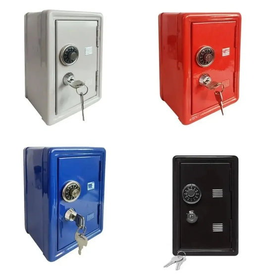 Vertical Mini Metal Safe: Household Insurance Box for Car Keys, Desktop Decoration, Piggy Bank
