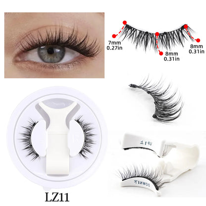 1 Pair Magnetic Eyelashes – Handmade Fluffy Faux Mink, Reusable Natural False Lashes with Magnetic Tweezers Set for Makeup   2/2