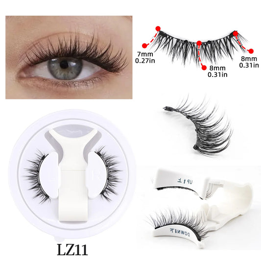 1 Pair Magnetic Eyelashes – Handmade Fluffy Faux Mink, Reusable Natural False Lashes with Magnetic Tweezers Set for Makeup   2/2