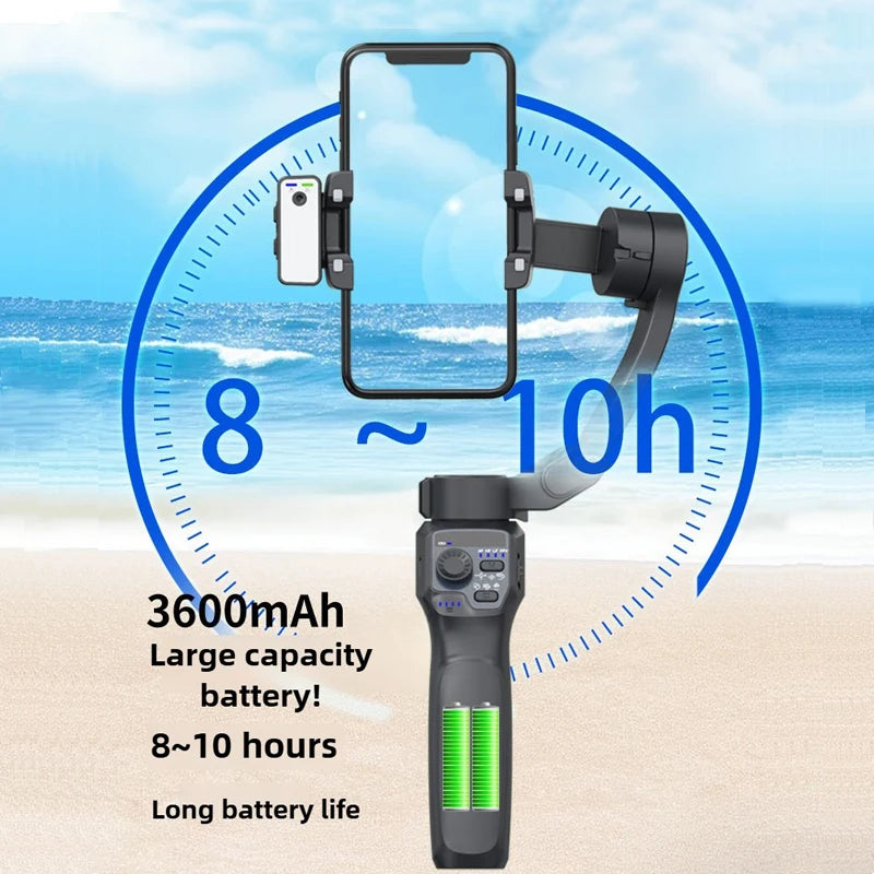 3-Axis Mobile Gimbal Stabilizer – Phone Video Recorder with Face & Object Tracking for Android & iPhone