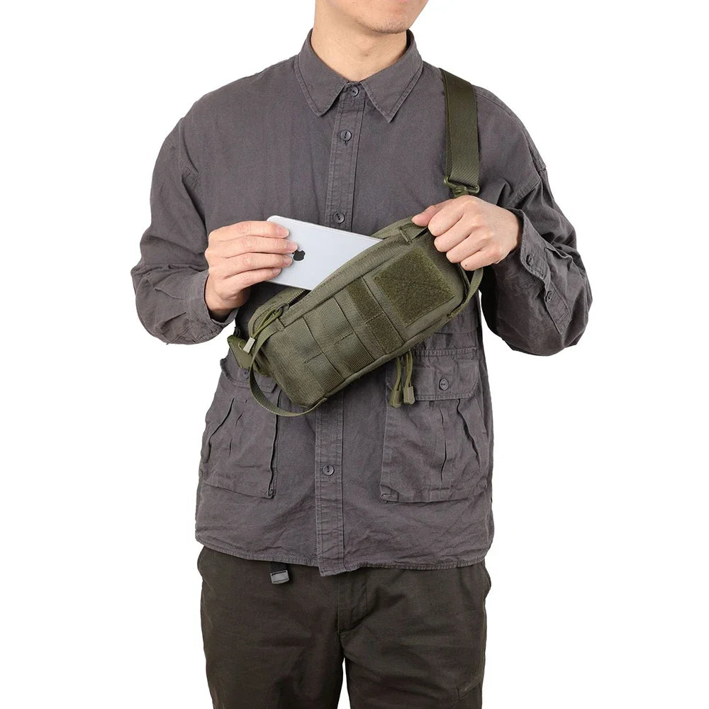 Tactical IWB Concealment Pistol Pouch - MOLLE Shoulder Strap Gun Holster for Glock 17/19, 1911, Taurus G2C, HK USP