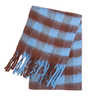 2025 Women's Winter Thick Cashmere Scarf – Warm Pashmina Shawl with Rainbow Tassels & Wraps