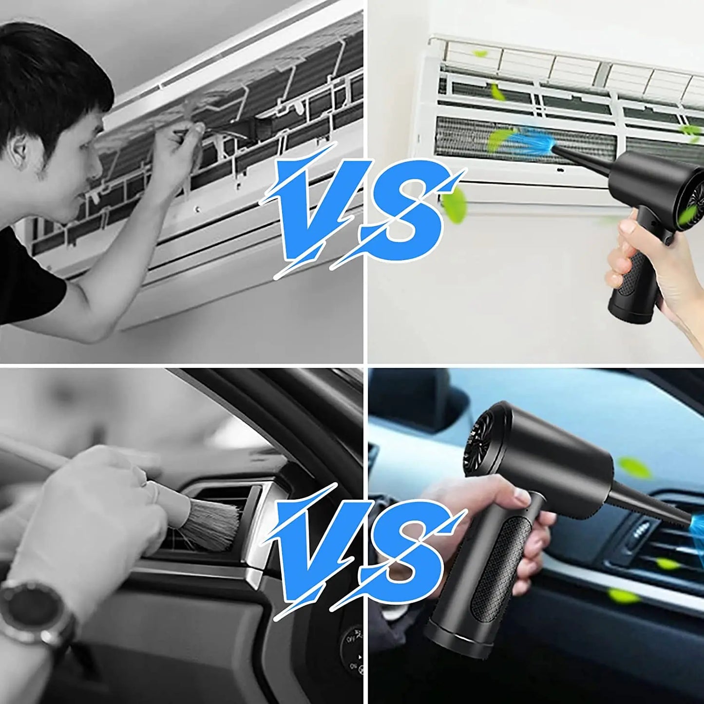 Portable Air Duster for Computer Cleaning – 51000RPM Cordless Compressed Air Blower with LED Light for PC & Keyboard Cleaning