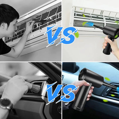 Portable Air Duster for Computer Cleaning – 51000RPM Cordless Compressed Air Blower with LED Light for PC & Keyboard Cleaning