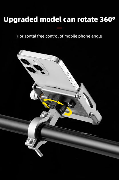 iBudim 360° Bike Phone Holder — Adjustable Handlebar Stand for 4.7–7.0" Smartphones & Motorcycles
