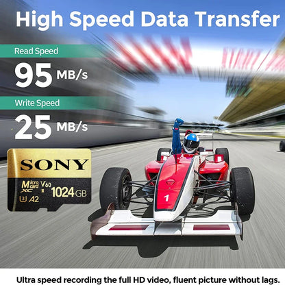 SONY High-Speed Micro SD Card – 128GB, 64GB, 256GB, 512GB, 1TB Memory Card for Phone, Camera & Tablet PC