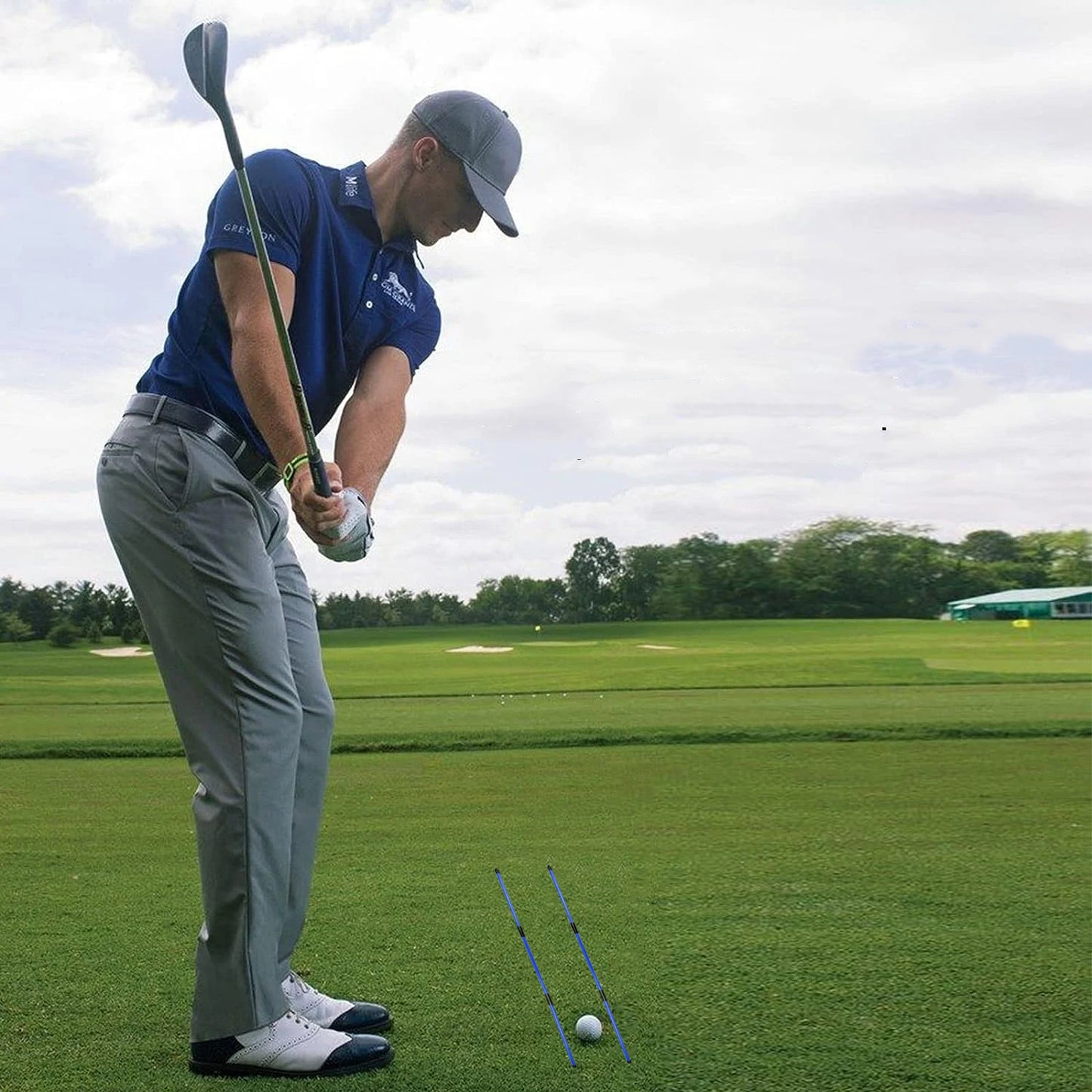 2 Pack Golf Alignment Stick: Collapsible Practice Rods for Swing Training - Essential Golf Swing Trainer Tools