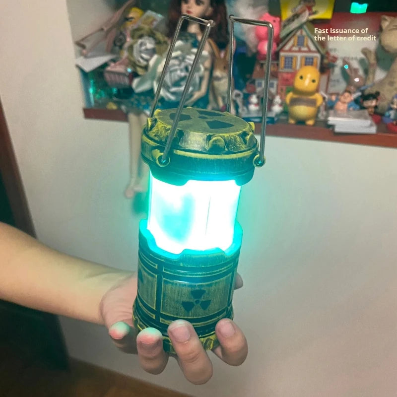 Mini Nuclear Reactor Lantern – Handheld Camping Light & Glow-in-the-Dark Night Lamp for Home Decor or Halloween Gift