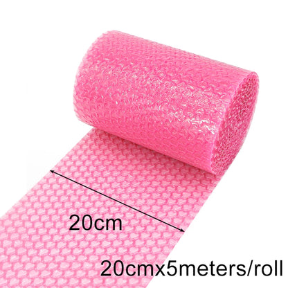 20cm x 5 Meters Pink and Blue Heart Shape Bubble Wrap - Shockproof Packaging for Gifts, Glass Goods, and Party Decor