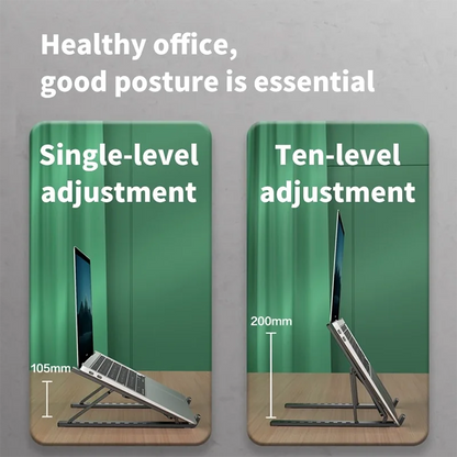 Foldable Laptop Stand – Adjustable & Portable Notebook Bracket – ABS Support Base for MacBook Air/Pro – Convenient Accessory