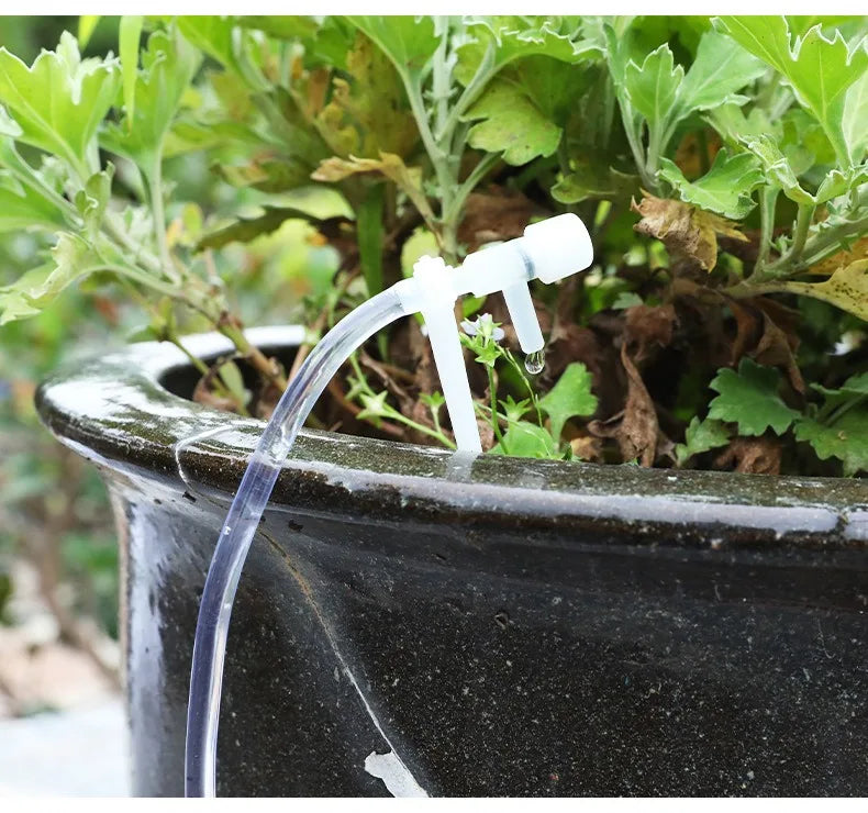 Garden Drip Irrigation Kit — Water-Saving Micro Dripper System with Regulating Valve and 4/7mm Hose for Potted Plants and Greenhouse